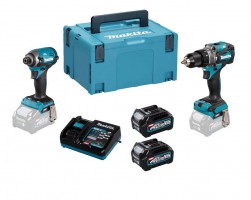 Makita DK0176G205 40V XGT 2pc Brushless Kit With 2x 2.5Ah Batteries, Charger & MakPac Case £495.00